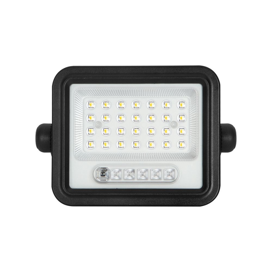 LED-dimbar solcellsstrålkastare LED/50W/3,2V 2000-8000K IP65 3800 mAh svart + fjärrkontroll