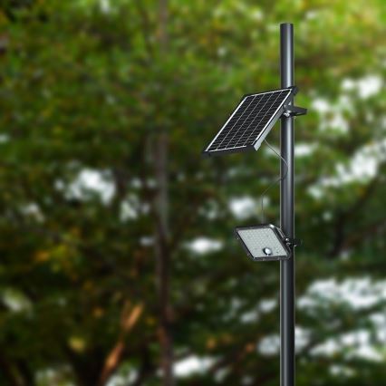 LED Dimbar solcellsstrålkastare med sensor LED/10W/3,7V 4000/6000K IP65 3600 mAh + fjärrkontroll