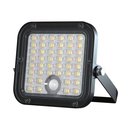 LED Dimbar solcellsstrålkastare med sensor LED/10W/3,7V 4000/6000K IP65 3600 mAh + fjärrkontroll