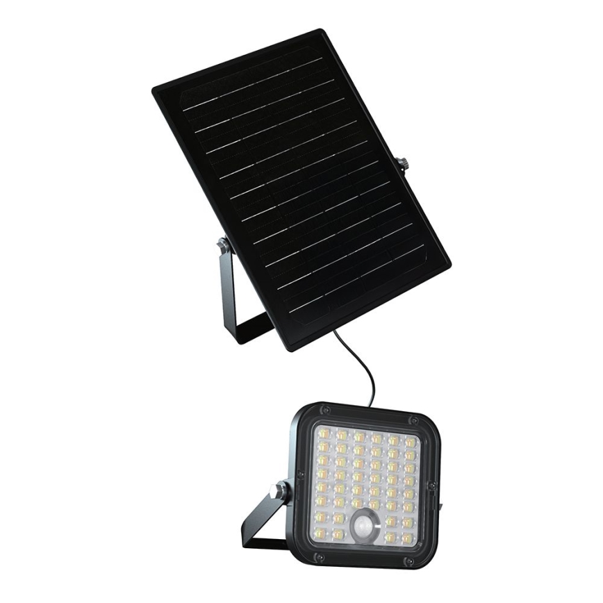 LED Dimbar solcellsstrålkastare med sensor LED/10W/3,7V 4000/6000K IP65 3600 mAh + fjärrkontroll