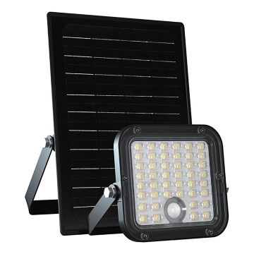 LED Dimbar solcellsstrålkastare med sensor LED/10W/3,7V 4000/6000K IP65 + fjärrkontroll