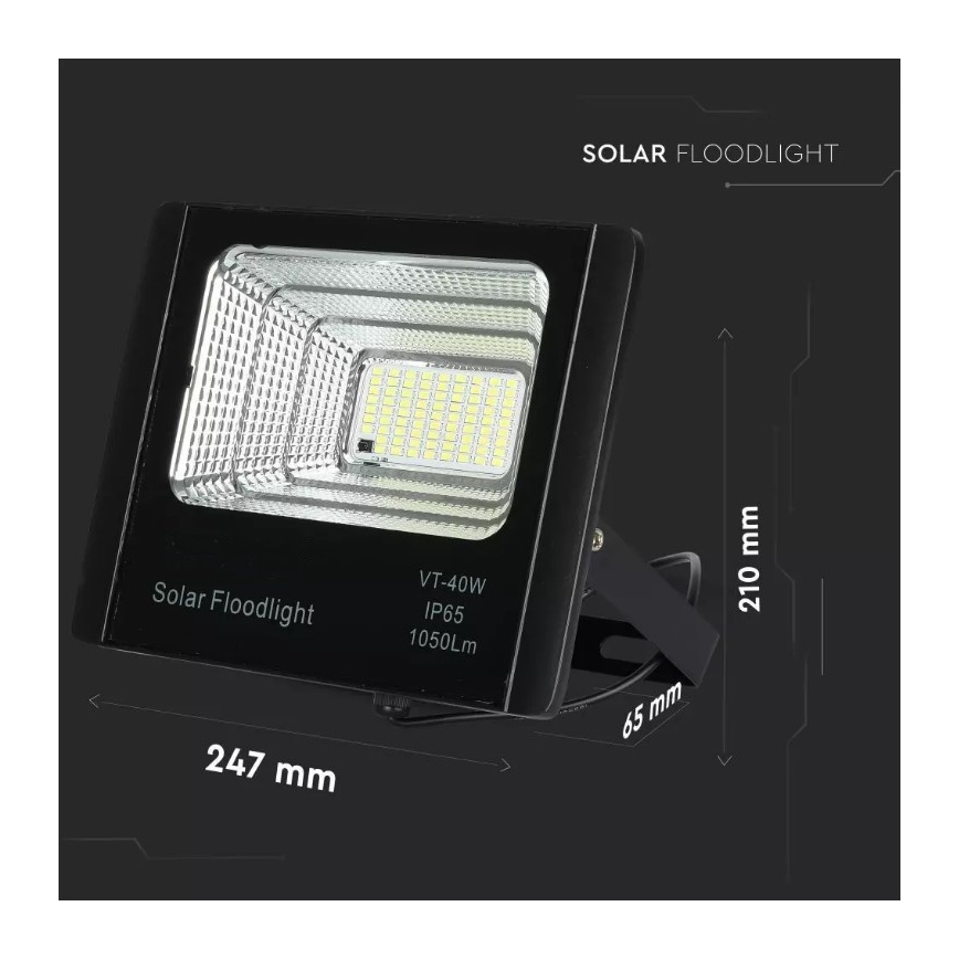 LED Dimbart solreflektor LED/16W/3,2V 4000K IP65 10000 mAh + fjärrkontroll