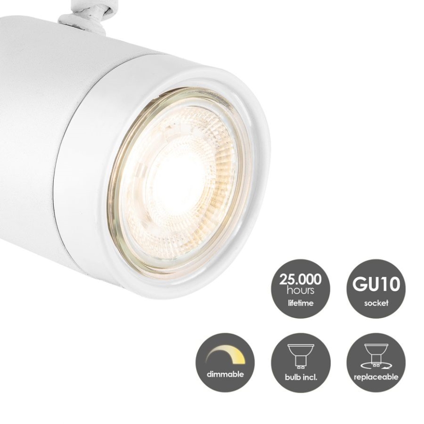 LED Dimbar spotlight MANU 1xGU10/5,8W/230V vit
