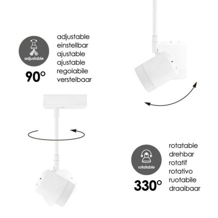 LED Dimbar spotlight MANU 1xGU10/5,8W/230V vit