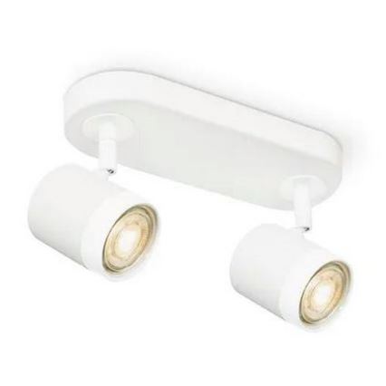 LED Dimbar spotlight MANU 2xGU10/5,8W/230V vit