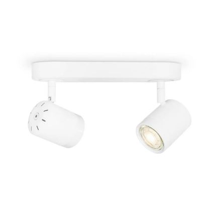 LED Dimbar spotlight MANU 2xGU10/5,8W/230V vit
