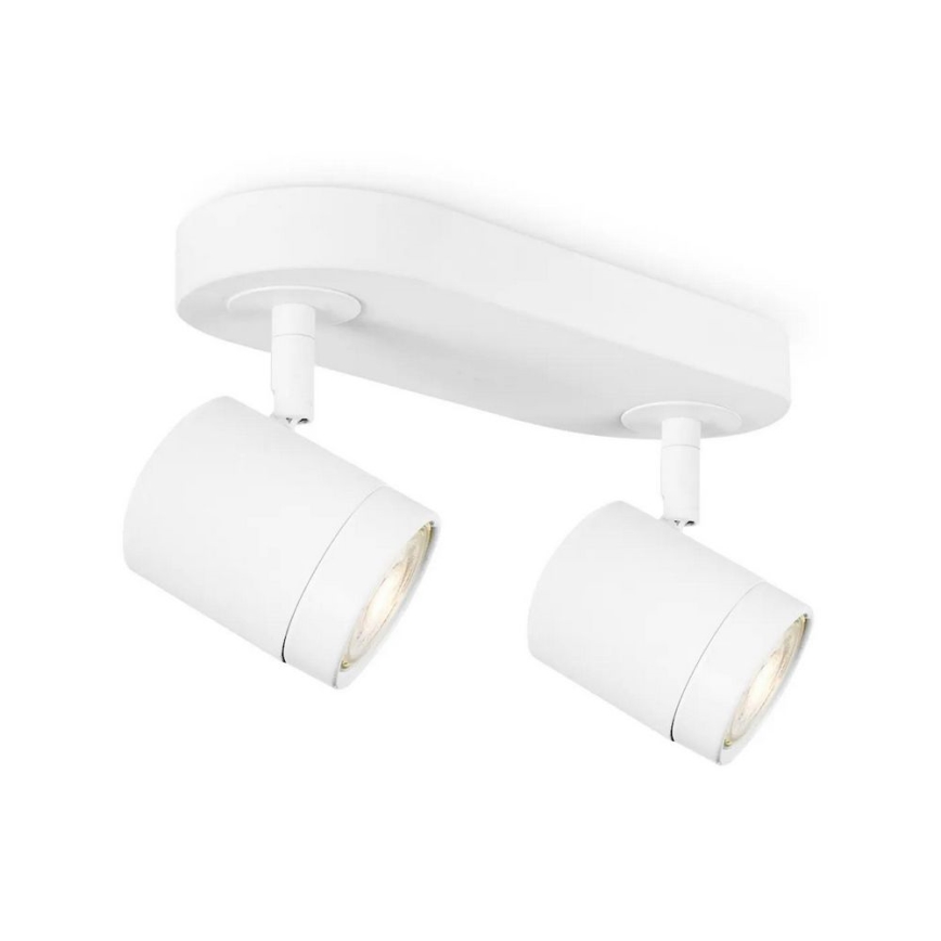LED Dimbar spotlight MANU 2xGU10/5,8W/230V vit