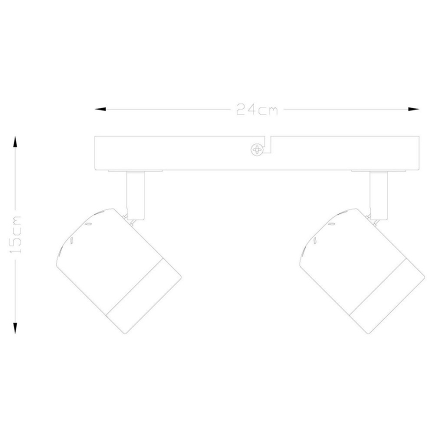 LED Dimbar spotlight MANU 2xGU10/5,8W/230V vit