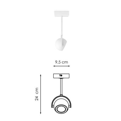 LED Dimbar spotlight NOP 1xGU10/5,8W/230V vit