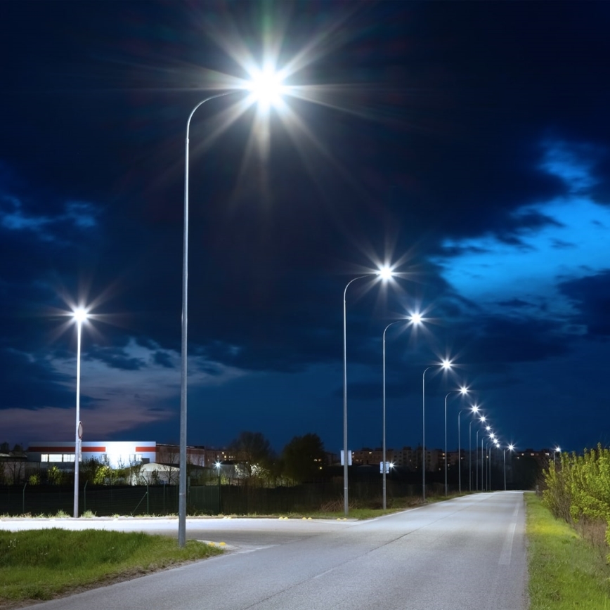 LED Dimbar strålkastare med skymningssensor och solcellpanel LED/200W/20000 mAh 6500K IP65 grå
