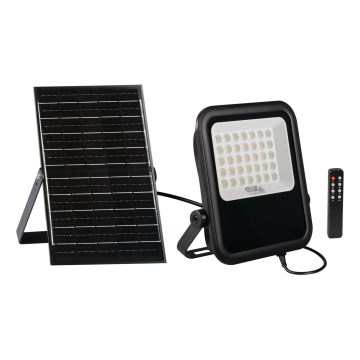 LED Dimbar strålkastare med solcellspanel och dusk sensor LED/15W/15000 mAh 3,2V IP65 + fjärrkontroll