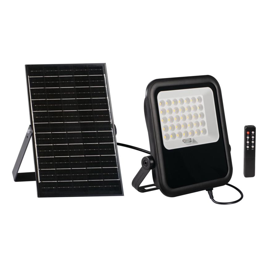 LED Dimbar strålkastare med solcellspanel och dusk sensor LED/15W/15000 mAh 3,2V IP65 + fjärrkontroll
