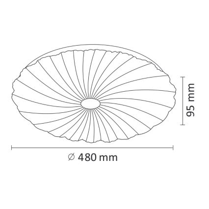 LED Dimbar Takbelysning blomma LED/36W/230V + Fjärrkontroll 