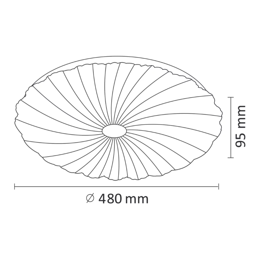 LED Dimbar Takbelysning blomma LED/36W/230V + Fjärrkontroll 