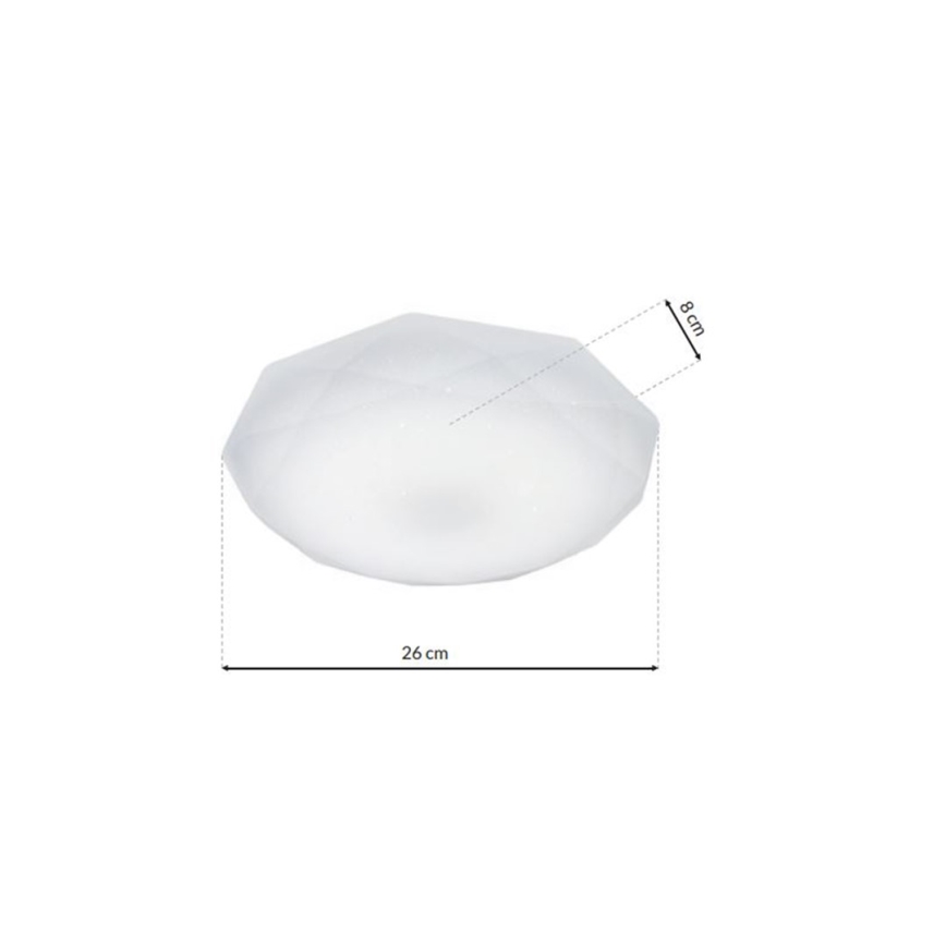 LED Dimbar Takbelysning HEX LED/12W/230V