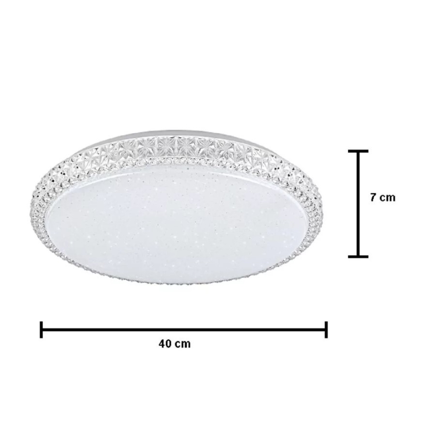 LED Dimbar Takbelysning IRINA LED/48W/230V med Fjärrkontroll