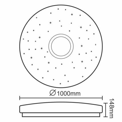LED Dimbar Takbelysning LED/150W/230V