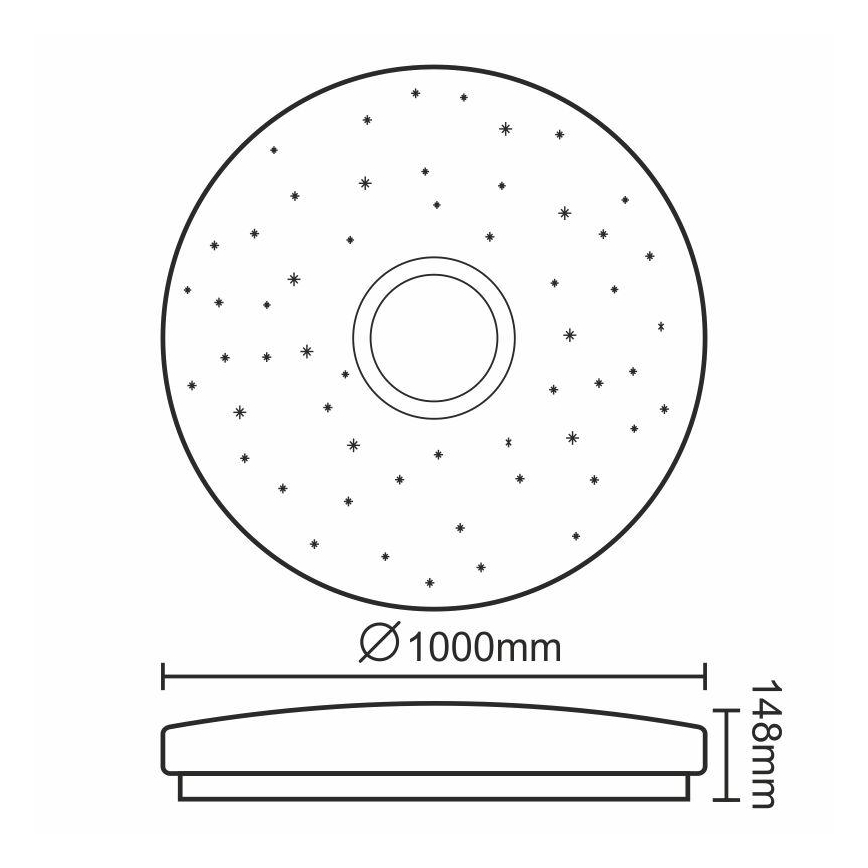 LED Dimbar Takbelysning LED/150W/230V