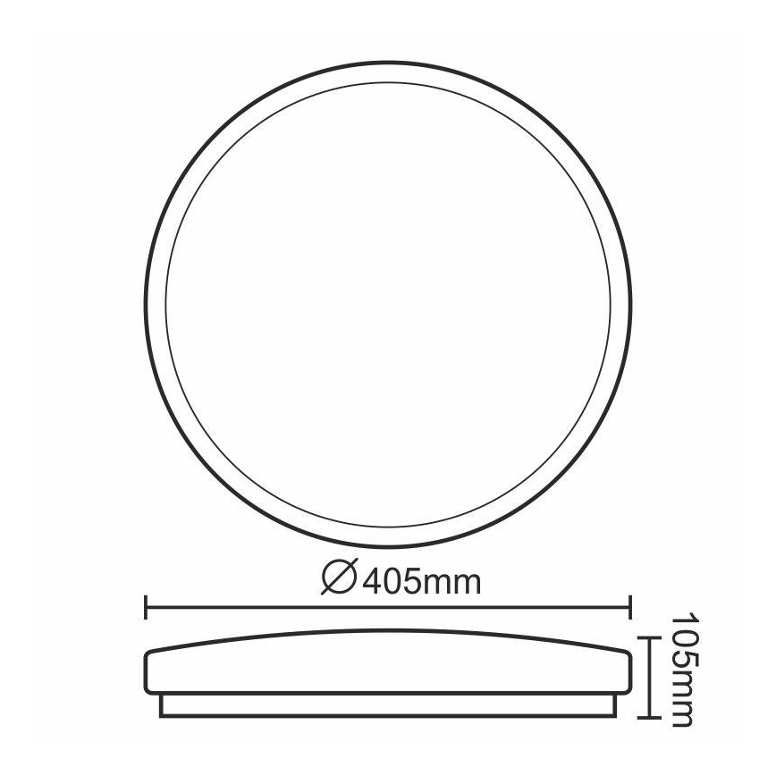 LED Dimbar Takbelysning OPAL LED/24W/230V