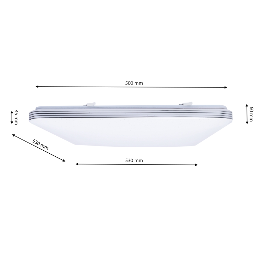 LED Dimbar Takbelysning PALERMO LED/72W/230V