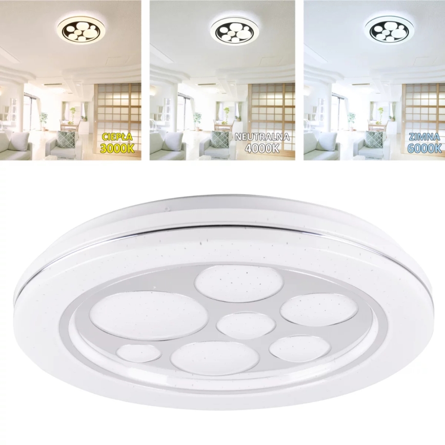 LED Dimbar Takbelysning PLANET LED/72W/230V d. 48 cm 3000-6500K + Fjärrstyrd