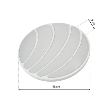 LED Dimbar Takbelysning SHELL WHITE LED/40W/230V