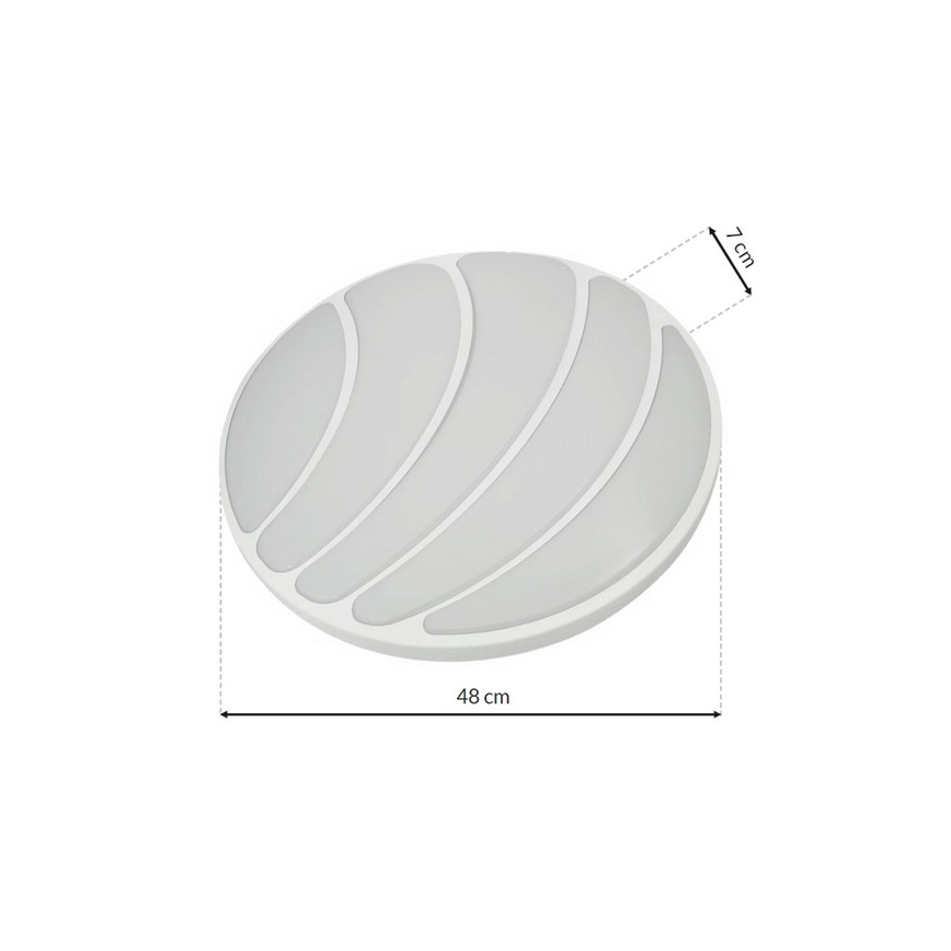 LED Dimbar Takbelysning SHELL WHITE LED/40W/230V
