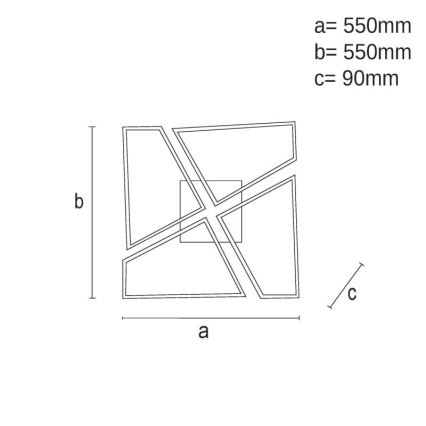 LED Dimbart takarmatur i tak 115W/230V 3000-6500K svart + fjärrkontroll