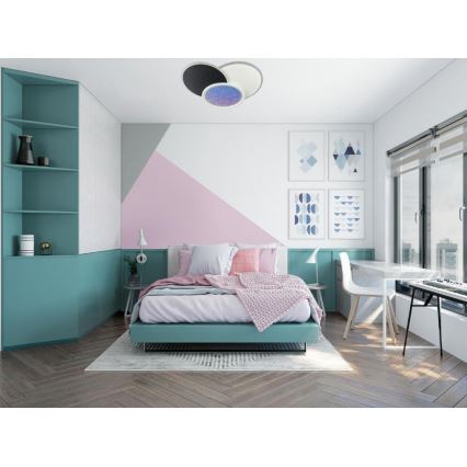 LED Dimbart takarmatur i tak 80W 230V 3000-6500K vit + fjärrkontroll