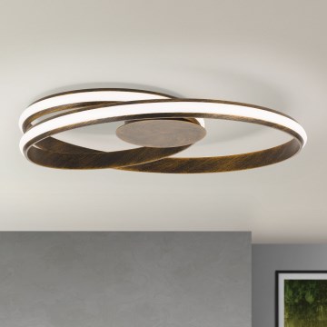 LED Dimbar taklampa CIRCUS LED/30W/230V brun/patina