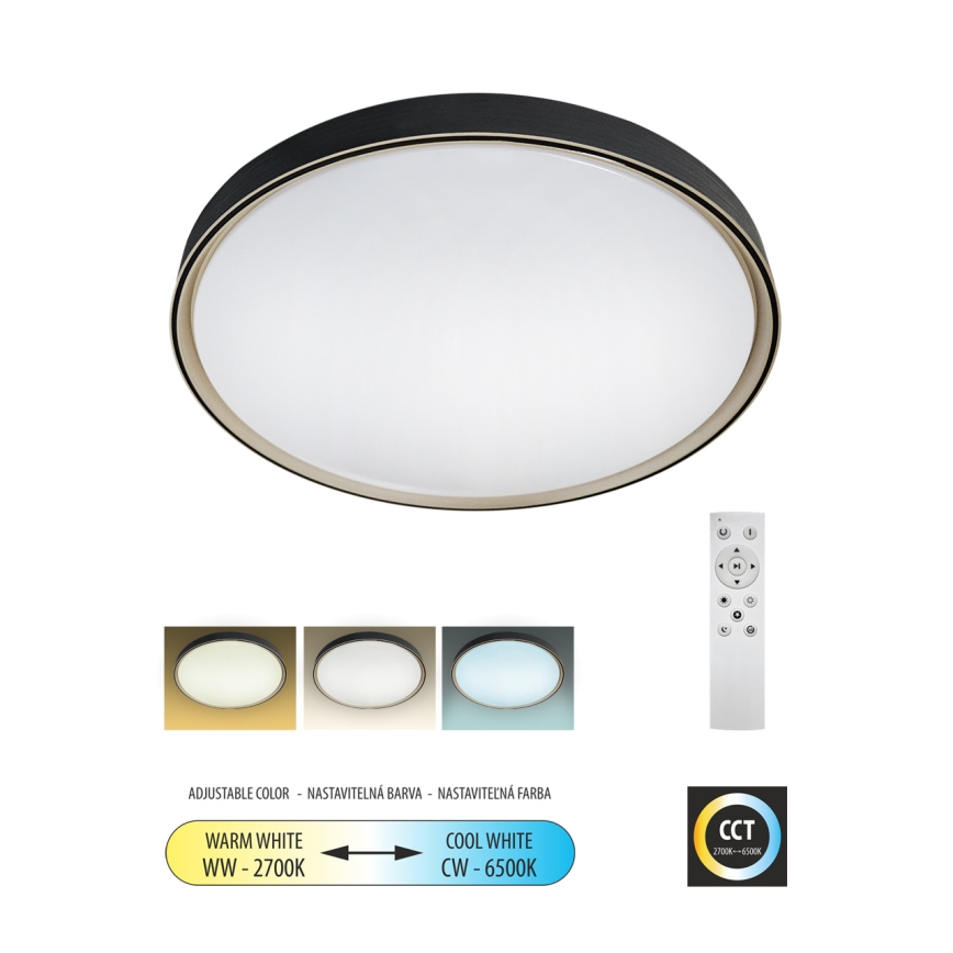 LED Dimbar taklampa EBRO LED/36W/230V 2700-6500K diameter 50 cm + fjärrkontroll