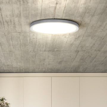 LED Dimbar taklampa ESTELA LED/36W/230V diameter 30 cm vit + fjärrkontroll