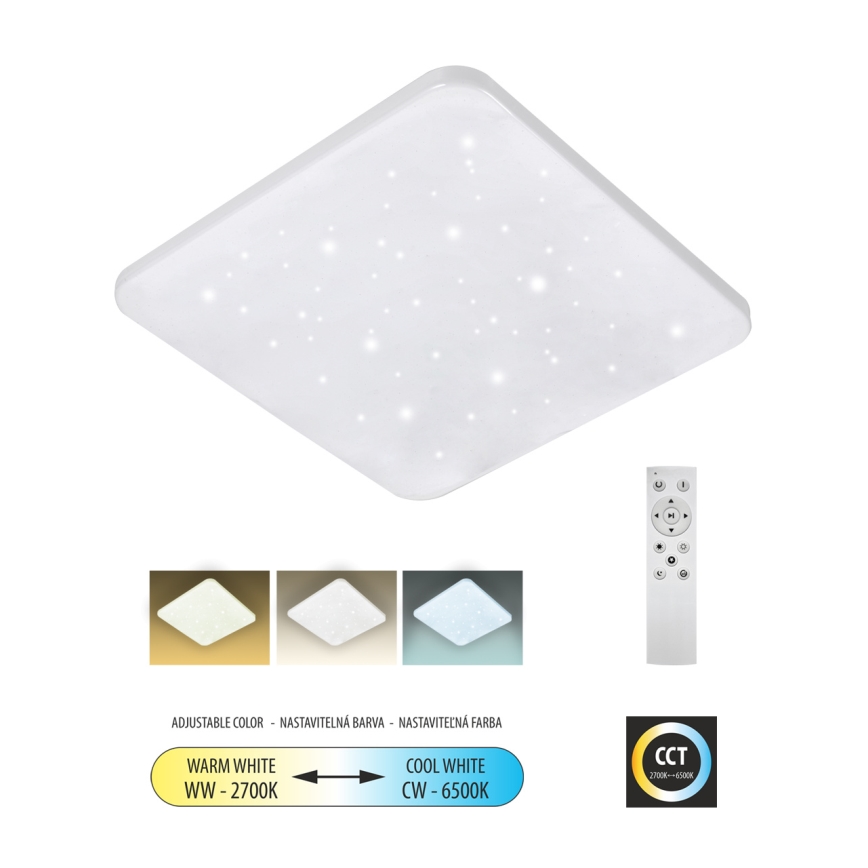 LED Dimbar taklampa FLORA LED/60W/230V 2700-6500K 53x53 cm + fjärrkontroll