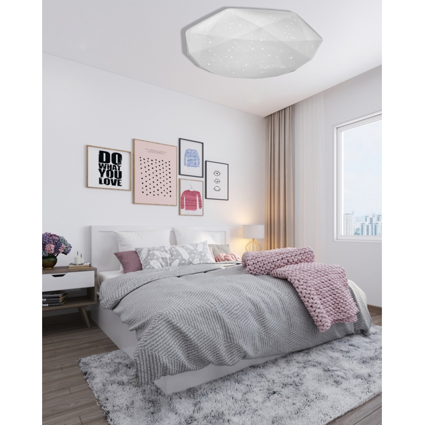 LED Dimbar taklampa INDUS LED/60W/230V 2700-6500K diameter 58 cm + fjärrkontroll