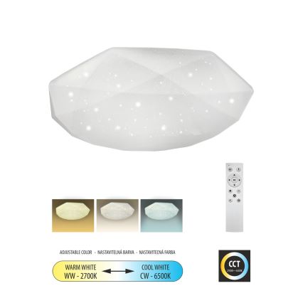 LED Dimbar taklampa INDUS LED/60W/230V 2700-6500K diameter 58 cm + fjärrkontroll