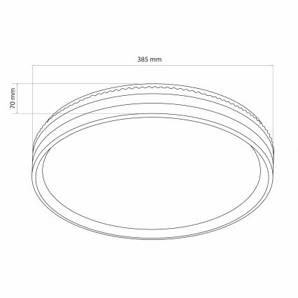 LED ljusreglerad taklampa till badrum JADWIGA LED/42W/230V diameter 38,5 cm 3000-6000K IP44 + fjärrkontroll
