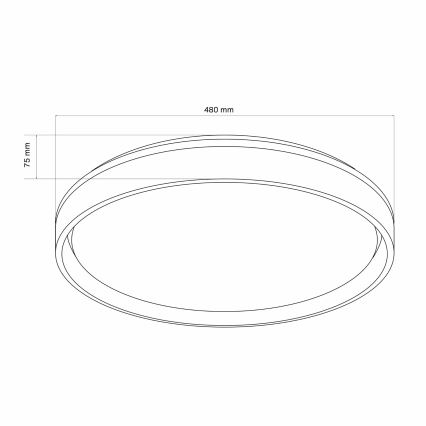 LED ljusreglerad taklampa till badrum JADWIGA LED/72W/230V diameter 48 cm 3000-6000K IP44 + fjärrkontroll