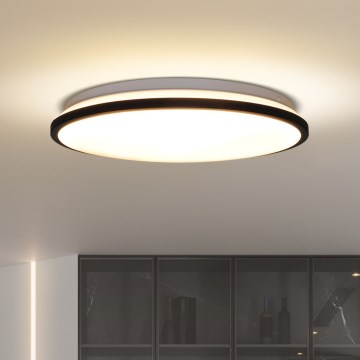 LED Dimbar taklampa JAMIL LED/48W/230V 3000-6500K svart + fjärrkontroll