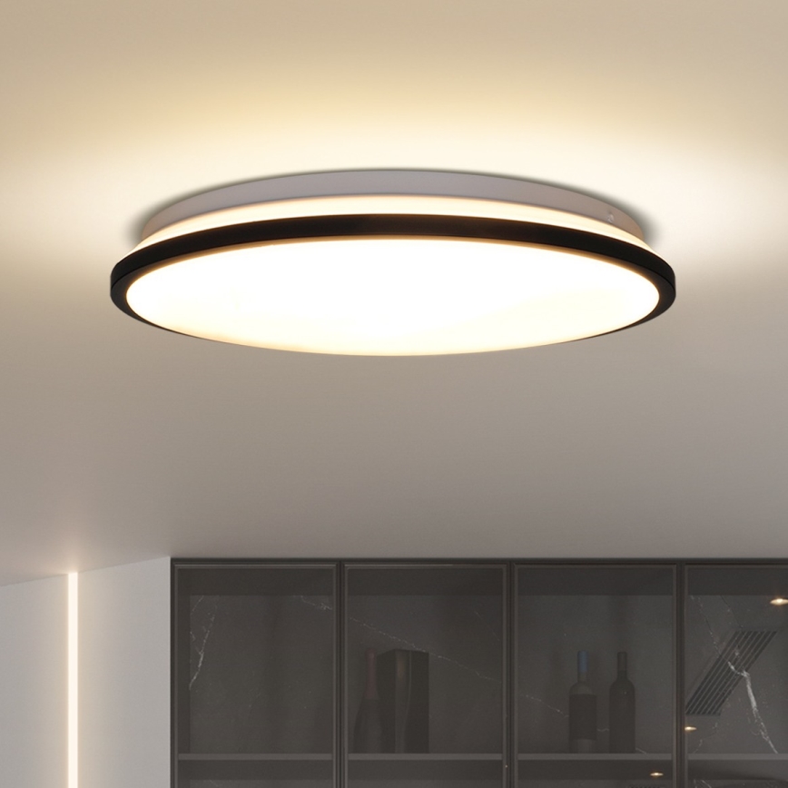 LED Dimbar taklampa JAMIL LED/48W/230V 3000-6500K svart + fjärrkontroll
