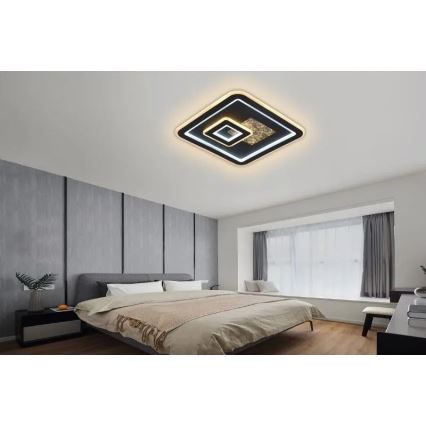 LED Dimbar taklampa LED/110W/230V 3000-6500K svart + fjärrkontroll