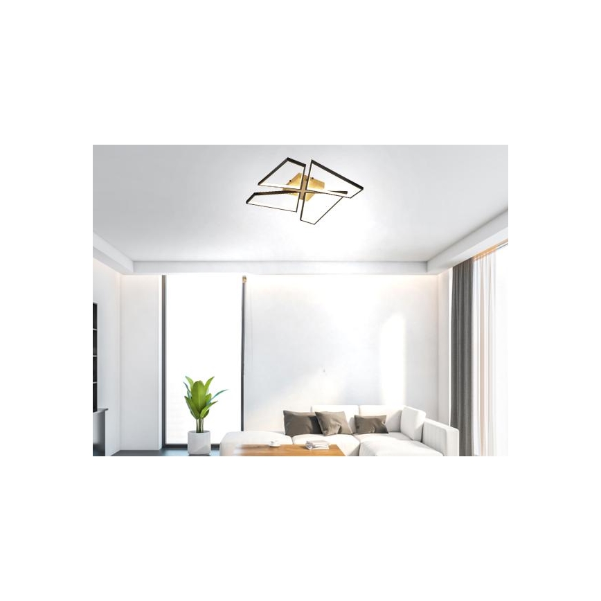 LED Dimbar taklampa LED/115W/230V 3000-6500K brun/svart + fjärrkontroll