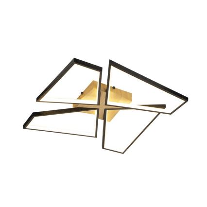 LED Dimbar taklampa LED/115W/230V 3000-6500K brun/svart + fjärrkontroll