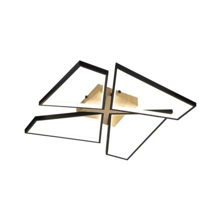 LED Dimbar taklampa LED/115W/230V 3000-6500K brun/svart + fjärrkontroll