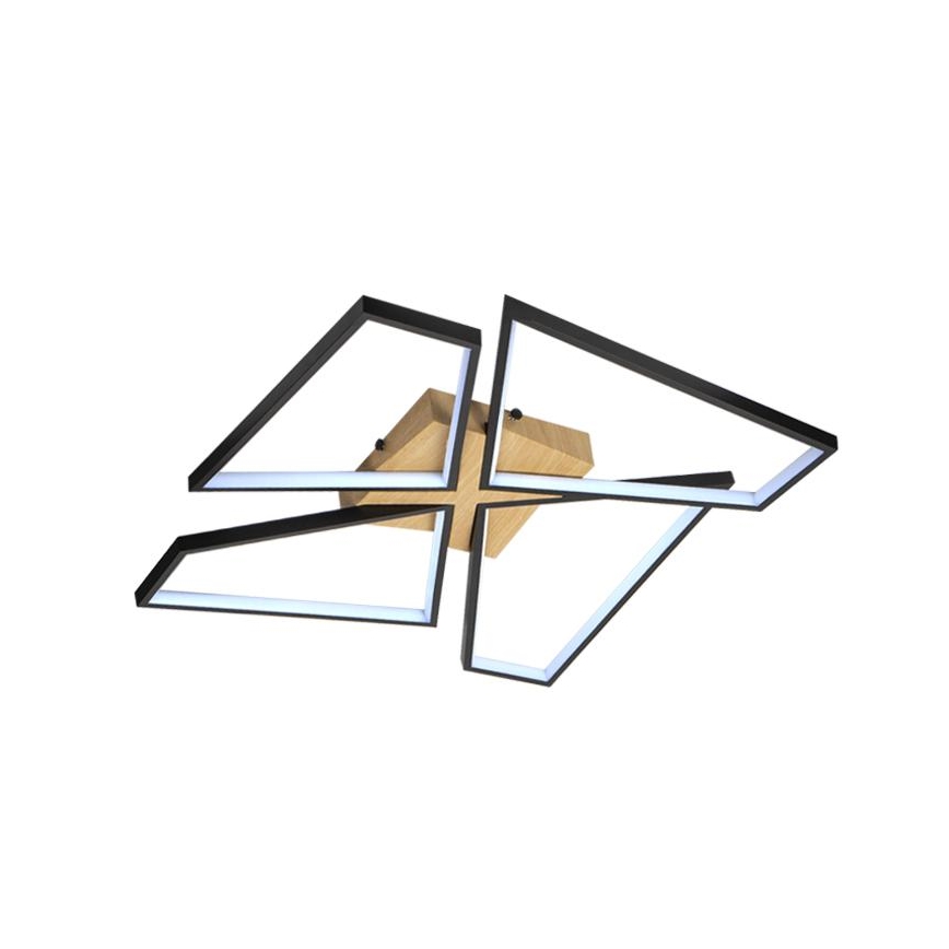 LED Dimbar taklampa LED/115W/230V 3000-6500K brun/svart + fjärrkontroll