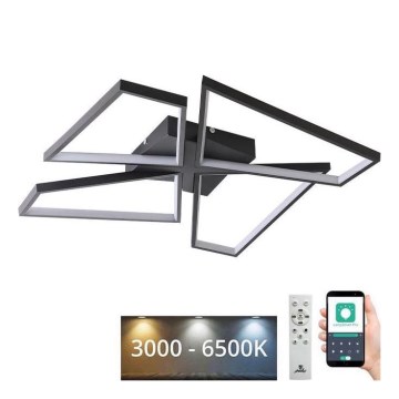 LED Dimbar taklampa LED/115W/230V 3000-6500K svart + fjärrkontroll