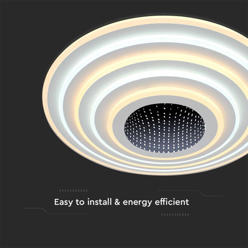 LED Dimbar taklampa LED/125W/230V 3000-6500K diameter 50 cm + fjärrkontroll