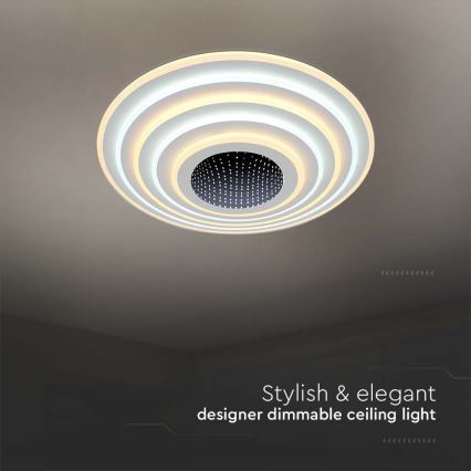 LED Dimbar taklampa LED/125W/230V 3000-6500K diameter 50 cm + fjärrkontroll