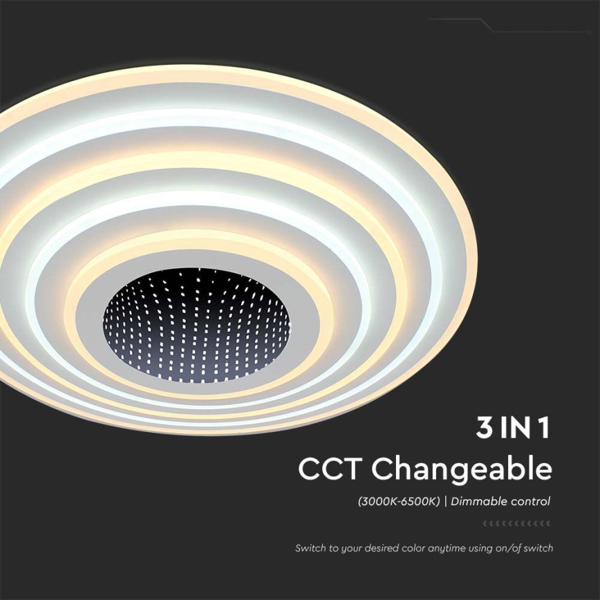 LED Dimbar taklampa LED/125W/230V 3000-6500K diameter 50 cm + fjärrkontroll
