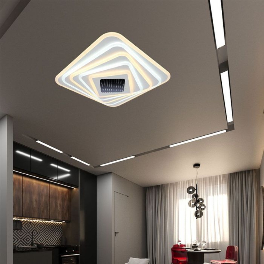 LED Dimbar taklampa LED/150W/230V 3000-6500K 51x51 cm + fjärrkontroll