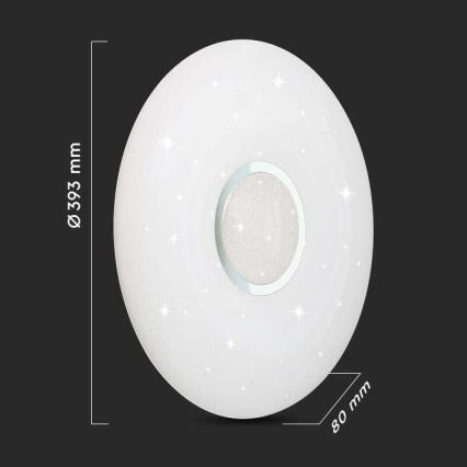 LED Dimbar taklampa LED/40W/230V 3000/4000/6500K diameter 39 cm + fjärrkontroll